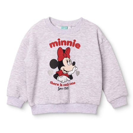 Disney Kız Bebek Lisans Sweatshirt Lisans Baskılı Bisiklet Yaka Long Sleeve