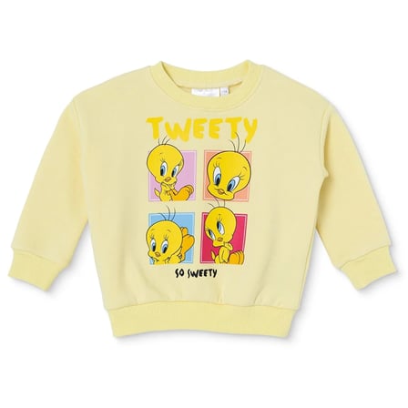 Looney Tunes Kız Bebek Lisans Sweatshirt Lisans Baskılı Bisiklet Yaka Long Sleeve