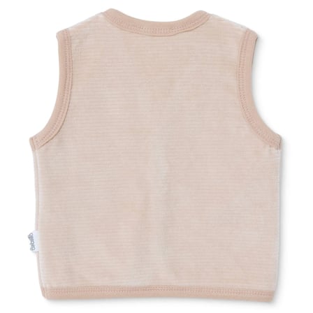 Bebetto Erkek Bebek Yelek Ayı Baskılı Çıtçıtlı V Yaka Short Sleeve