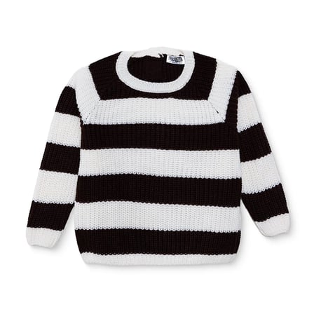 HelloBaby Erkek Bebek Kazak Çizgili Bisiklet Yaka Long Sleeve