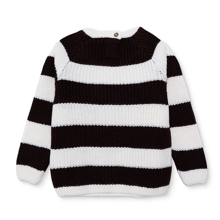 HelloBaby Erkek Bebek Kazak Çizgili Bisiklet Yaka Long Sleeve
