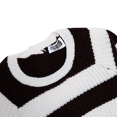 HelloBaby Erkek Bebek Kazak Çizgili Bisiklet Yaka Long Sleeve