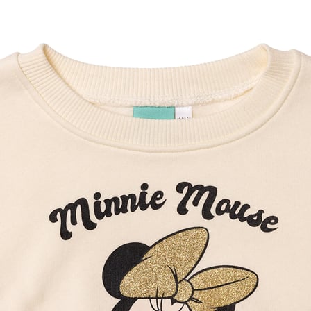 Disney Kız Bebek Lisans Eşofman Takımı Lisans Baskılı Bisiklet Yaka Long Sleeve Ribanalı