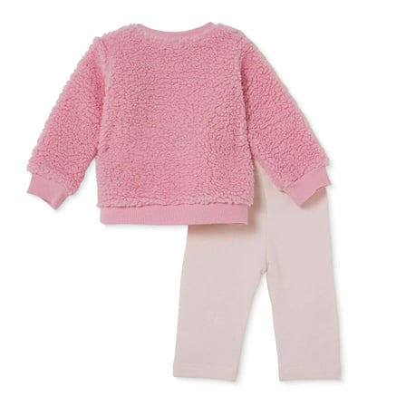 HelloBaby Kız Bebek Sweatshirt-Alt Kalp Baskılı Bisiklet Yaka Long Sleeve Patiksiz