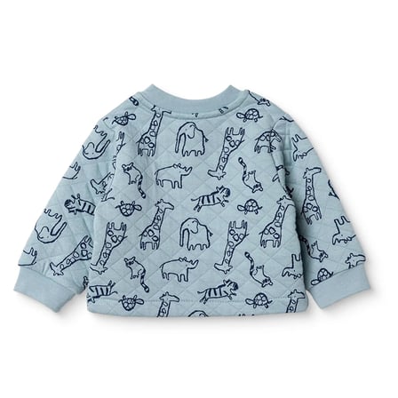 HelloBaby Erkek Bebek Kapitone Hırka Safari Baskılı Çıtçıtlı Bisiklet Yaka Long Sleeve