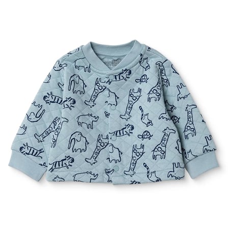 HelloBaby Erkek Bebek Kapitone Hırka Safari Baskılı Çıtçıtlı Bisiklet Yaka Long Sleeve