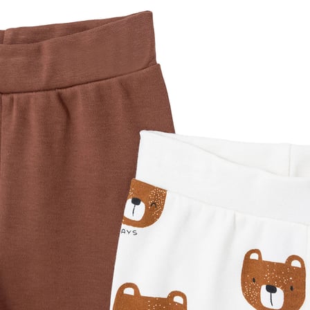 HelloBaby Erkek Bebek 2li Alt Ayı Baskılı Ribanalı