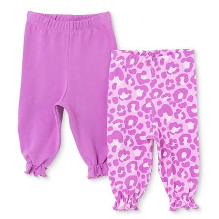 HelloBaby Kız Bebek 2li Alt Leopar Baskılı Ribanalı