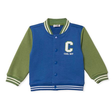HelloBaby Erkek Bebek Kolej Ceket Ayı Baskılı Düğmeli Hakim Yaka Long Sleeve