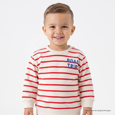 HelloBaby Erkek Bebek Sweatshirt Araba Baskılı Bisiklet Yaka Long Sleeve
