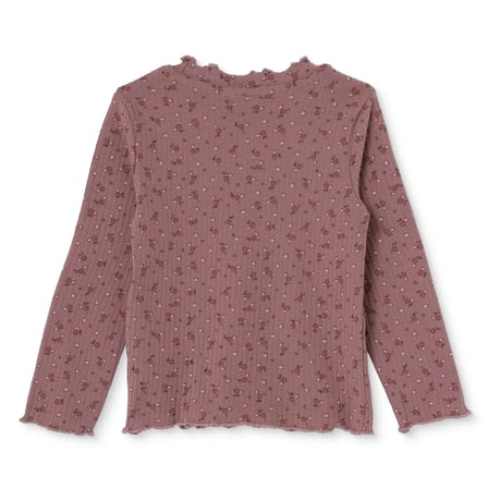 HelloBaby Kız Bebek Tişört Çiçek Baskılı Bisiklet Yaka Long Sleeve