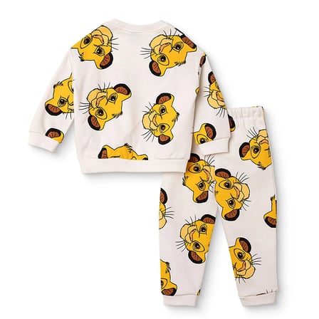 Disney Erkek Bebek Lisans Eşofman Takımı Lisans Baskılı Bisiklet Yaka Long Sleeve Ribanalı