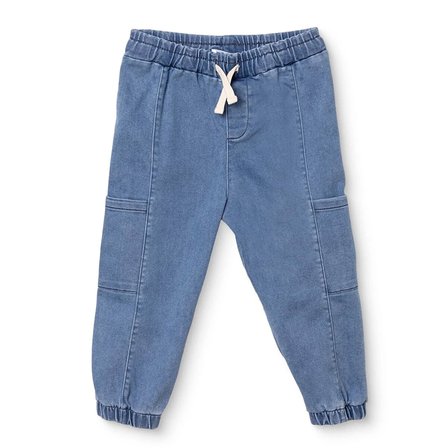 HelloBaby Erkek Bebek Denim Pantolon Bağcıklı Lastikli