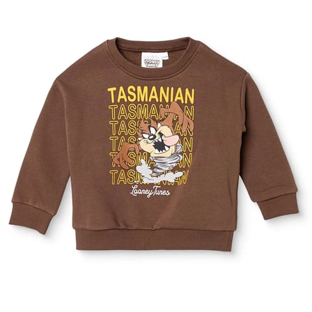 Bugs Bunny - LOONEY TUNES Erkek Bebek Lisans Sweatshirt Bisiklet Yaka Long Sleeve