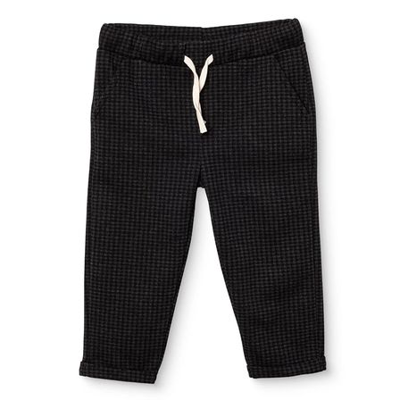 HelloBaby Erkek Bebek Pantolon Ekose Baskılı Bağcıklı Duble