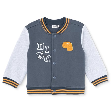 HelloBaby Erkek Bebek Kolej Ceket Dinozor Baskılı Çıtçıtlı V Yaka Long Sleeve