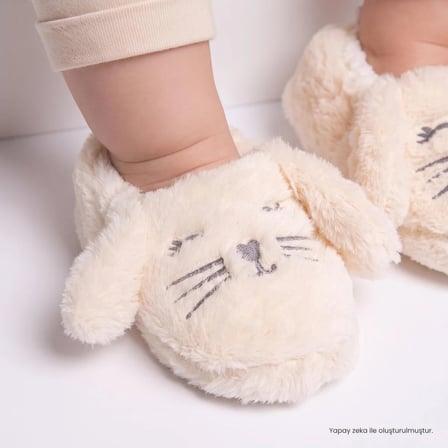 HelloBaby Kız Bebek Panduf Hayvan Baskılı