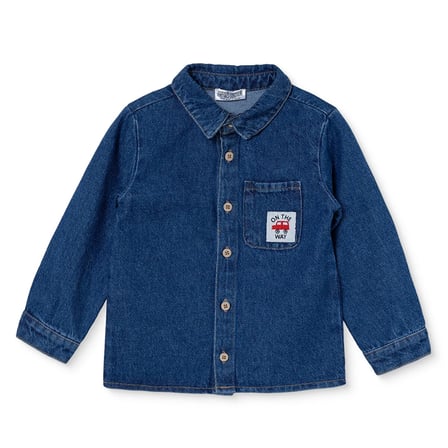 hellobaby erkek bebek gömlek düğmeli gömlek yaka long sleeve