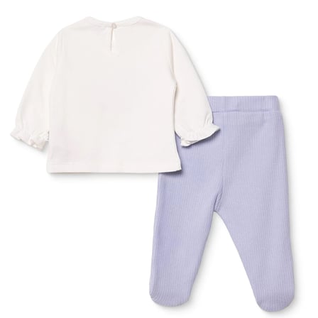 Bebetto Kız Bebek Sweatshirt-Alt Çiçek Baskılı Fermuarlı Bisiklet Yaka Long Sleeve Patiksiz
