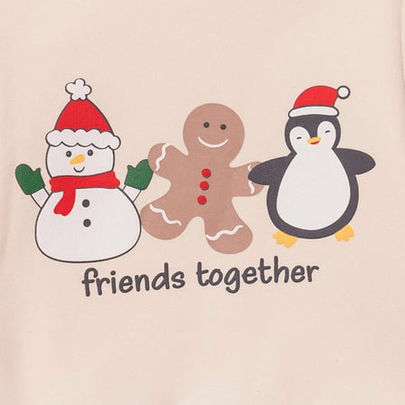 HelloBaby Erkek Bebek Sweatshirt Yeniyıl Baskılı Bisiklet Yaka Long Sleeve