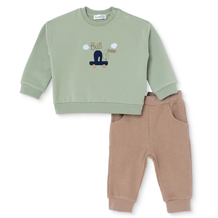 Bebetto Erkek Bebek Sweatshirt-Alt Araba Baskılı Bisiklet Yaka Long Sleeve Patiksiz