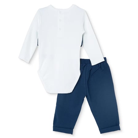 HelloBaby Erkek Bebek Mevlüt Kıyafeti Düğmeli Gömlek Yaka Long Sleeve Patikli