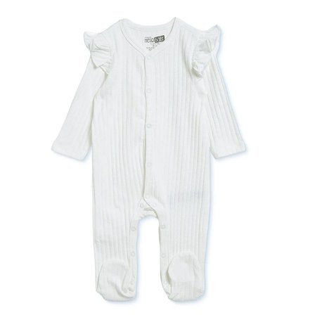HelloBaby Kız Bebek Tulum Fermuarlı Bisiklet Yaka Long Sleeve Patikli