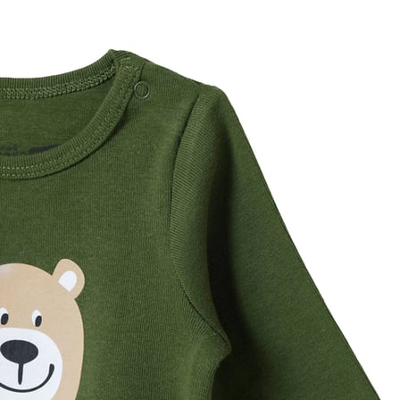 HelloBaby Erkek Bebek Body Çıtçıtlı Çıtçıtlı Yaka Long Sleeve