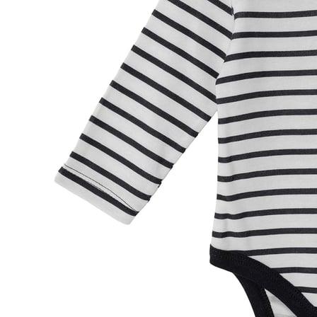 HelloBaby Erkek Bebek Body Çizgili Çıtçıtlı Yaka Long Sleeve