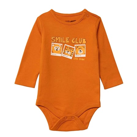 HelloBaby Erkek Bebek Body Hayvan Baskılı Çıtçıtlı Modelli Yaka Long Sleeve