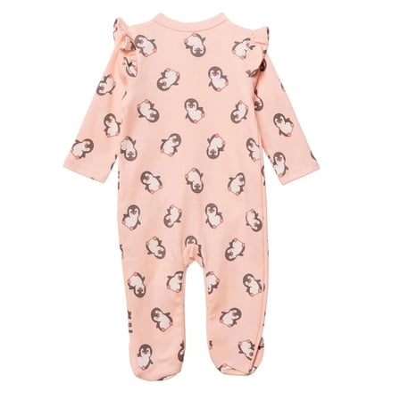 HelloBaby Kız Bebek Tulum Hayvan Baskılı Bisiklet Yaka Fermuarlı Uzun Kol Uzun Paça