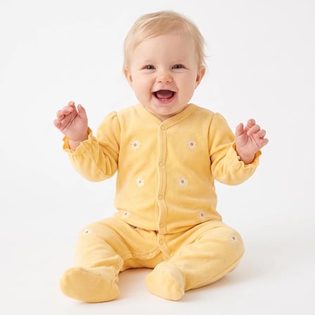 HelloBaby Yenidoğan Kadife Patikli Tulum