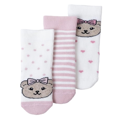 HelloBaby Kız Bebek 3lü Havlu Çorap