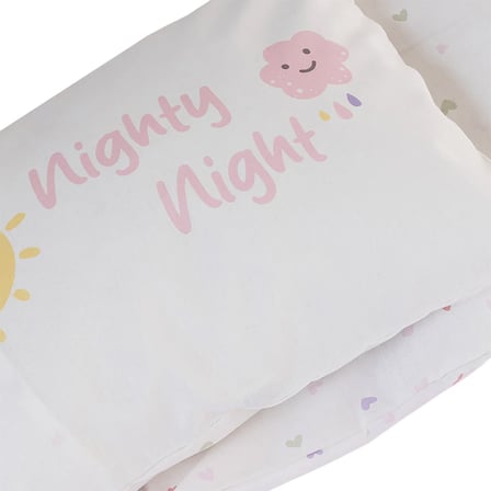 Little Dreams Kız Bebek Yastık Kılıfı Kalp Baskılı
