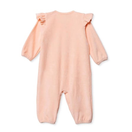 HelloBaby Kız Bebek Kadife Tulum Bisiklet Yaka Çıtçıtlı Uzun Kol Uzun Paça