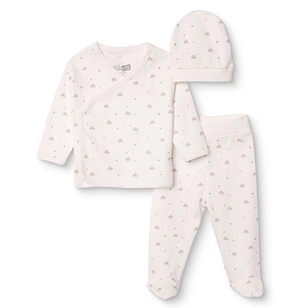 HelloBaby Erkek Bebek Yenidoğan Zıbın-Şapka-Patikli Alt V Yaka Uzun Kol Patikli Paça