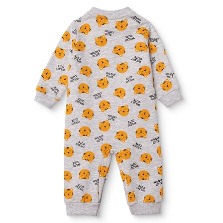 HelloBaby Erkek Bebek Tulum Top Baskılı Bisiklet Yaka Çıtçıtlı Uzun Kol Uzun Paça
