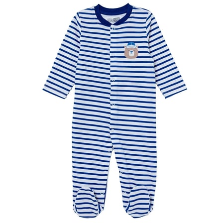 HelloBaby Erkek Bebek Tulum Ayı Baskılı Bisiklet Yaka Fermuarlı Uzun Kol Uzun Paça