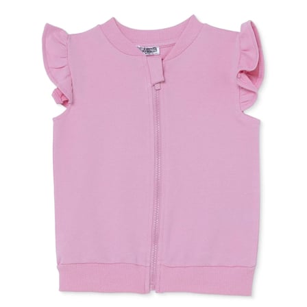 HelloBaby Kız Bebek Basic Yelek Bisiklet Yaka Fermuarlı Atlet