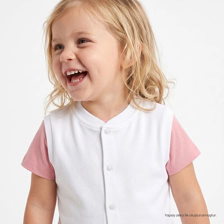 HelloBaby Kız Bebek Basic Yelek Bisiklet Yaka Çıtçıtlı Atlet