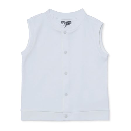 HelloBaby Kız Bebek Basic Yelek Bisiklet Yaka Çıtçıtlı Atlet
