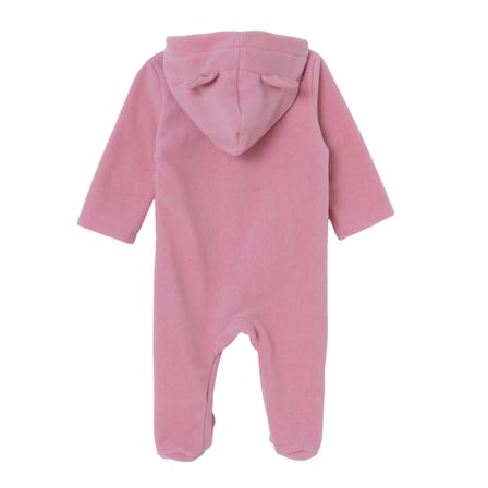 HelloBaby Kız Bebek Polar Tulum Hayvan Baskılı Kapüşonlu Fermuarlı Uzun Kol Uzun Paça