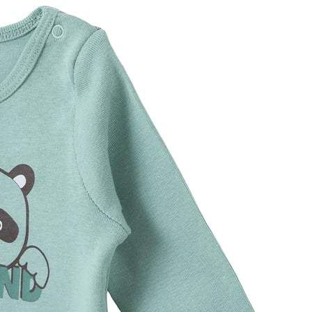 HelloBaby Erkek Bebek Uzun Kol Body Çıtçıtlı Yaka Uzun Kol