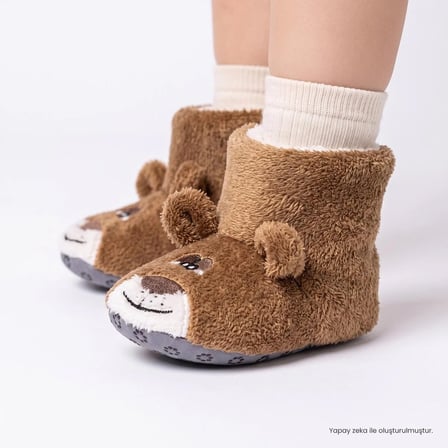 HelloBaby Erkek Bebek Panduf Aslan Baskılı