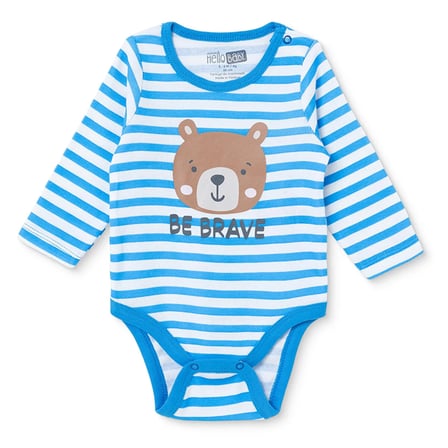 HelloBaby Erkek Bebek Uzun Kol Body Çıtçıtlı Yaka Uzun Kol