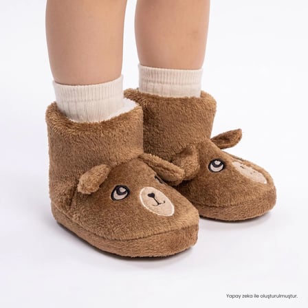 HelloBaby Erkek Bebek Panduf Ayı Baskılı