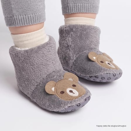 HelloBaby Erkek Bebek Panduf Ayı Baskılı