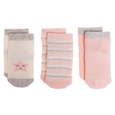 HelloBaby Kız Bebek 3lü Havlu Çorap