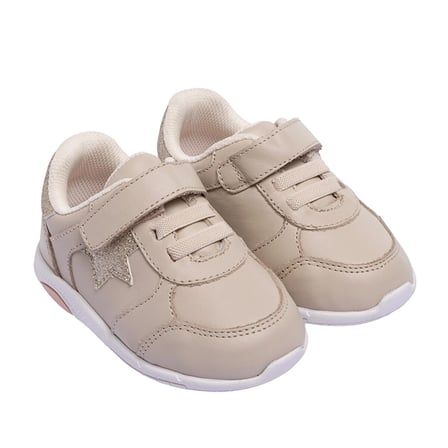 BabyWalk Kız Bebek Günlük Ayakkabı Yıldız Baskılı Cırt Bantlı