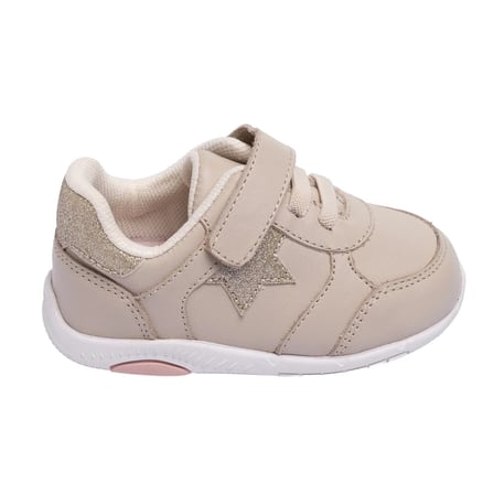 BabyWalk Kız Bebek Günlük Ayakkabı Yıldız Baskılı Cırt Bantlı